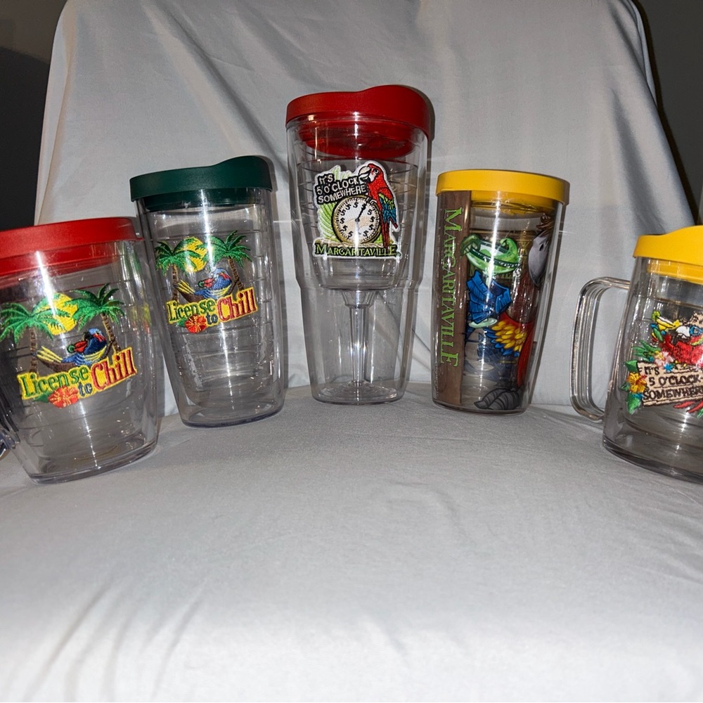 Tervis Tumblers. Set of 5. It’s 5 O’clock somewhere. Margaritaville